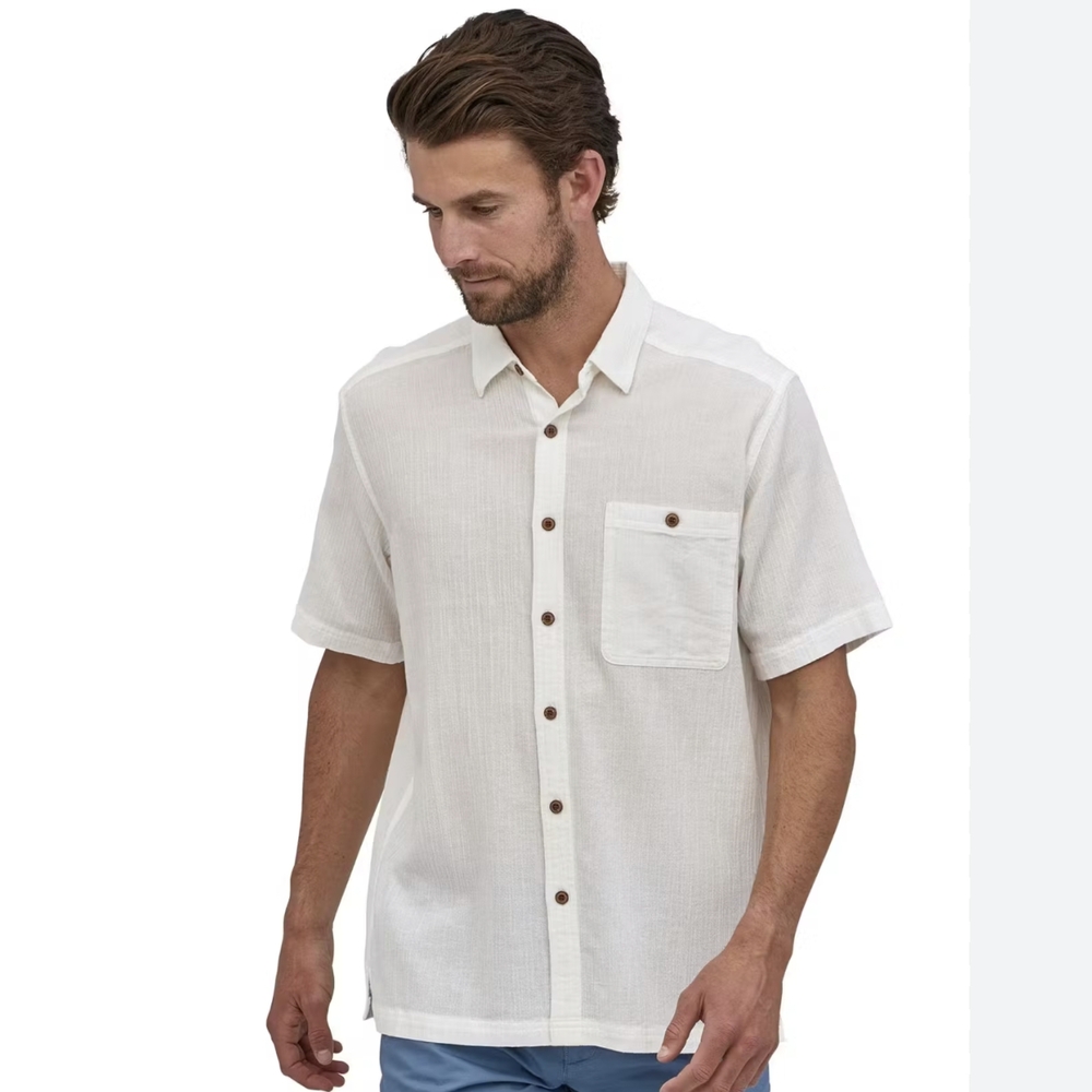 MODA CAMPIA Classic White Button-Down Shirt for Men